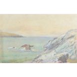 John White (1851-1933) British. A Rocky Coastal Scene, Watercolour, Signed, 11.25" x 17.25".