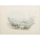 19th Century English School. "View over Port Madoc", Watercolour, Inscribed, 4.25" x 5.75".