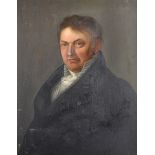 19th Century English School. Portrait of a Man, Oil on Canvas, Unframed, 28.5" x 23".