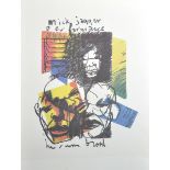 Herman Brood (act.1964-2001) Dutch. "Mick Jagger", Print, 23" x 18", and another by the same