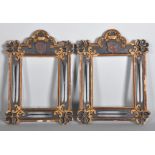 19th Century English School. An Ornate Black and Gilt Frame, 8" x 5.5", and the companion piece, a