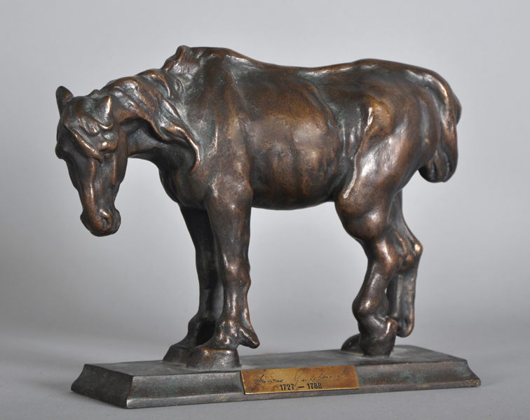 After Thomas Gainsborough (1727-1788) British. "Standing Pony", Bronze, Inscribed 'Gainsborough's