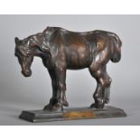 After Thomas Gainsborough (1727-1788) British. "Standing Pony", Bronze, Inscribed 'Gainsborough's