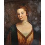 19th Century English School. Portrait of a Lady, Oil on Canvas, Unframed, 30" x 25".