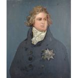 19th Century English School. Portrait of a Man, Oil on Canvas, Unframed, 30" x 25".