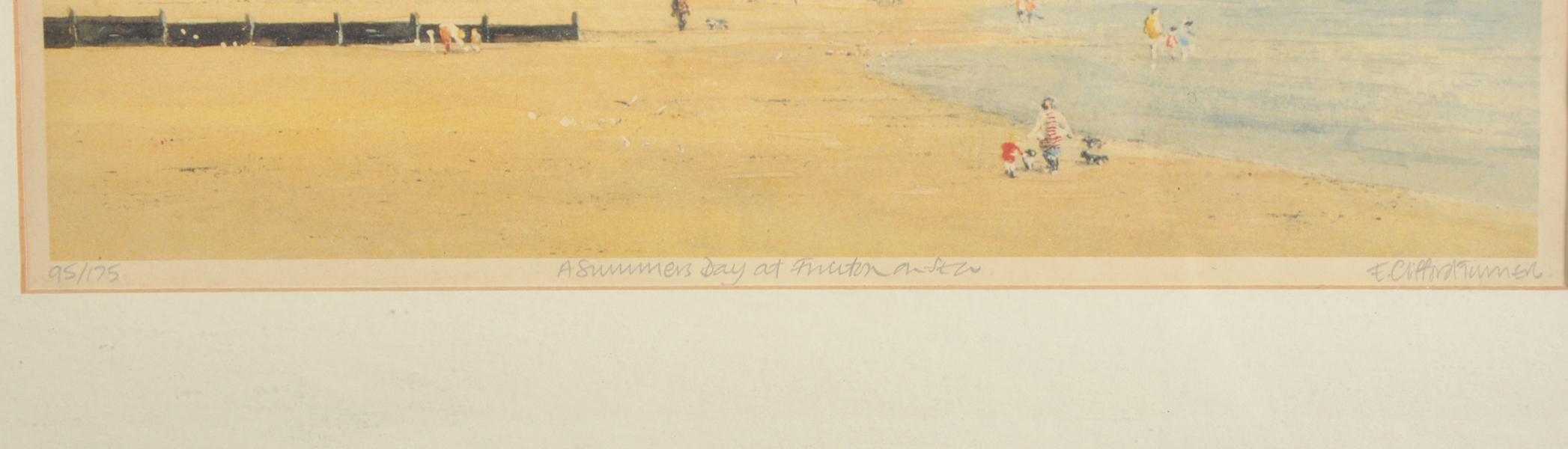 E... Clifford Turner (20th Century) British. "A Summers Day, Frinton-on-Sea", Lithograph, Signed, - Image 3 of 4