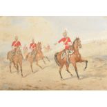 19th Century English School. "4th Dragoon Guards", Watercolour, Signed with Initials 'HM', and