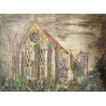 After John Piper (1903-1992) British. "Dorchester Abbey", Study of a Church, Limited Edition