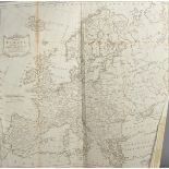 After Thomas Kitchen (1718-1784) British. "Map of Europe", Map, Unframed, 16.75" x 17", together