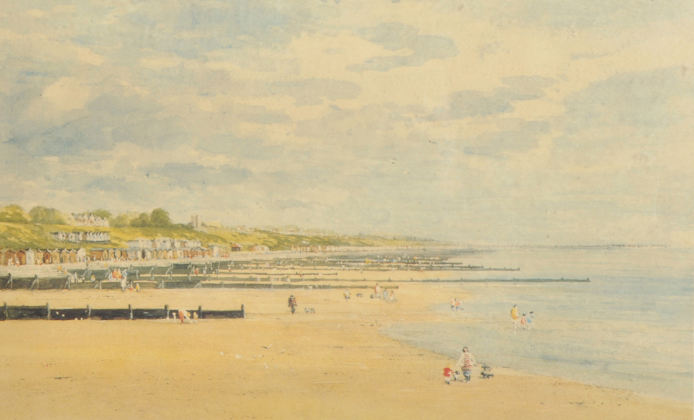 E... Clifford Turner (20th Century) British. "A Summers Day, Frinton-on-Sea", Lithograph, Signed,