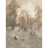 After Joseph Farquharson (1846-1935) British. "The Shortening Winter Day is Near a Close", Print,