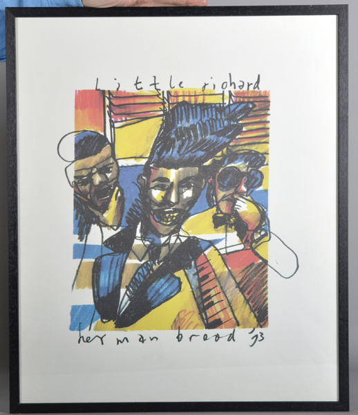 Herman Brood (act.1964-2001) Dutch. "Bowie", Print, overall 23" x 19.25", and another by the same - Image 3 of 3