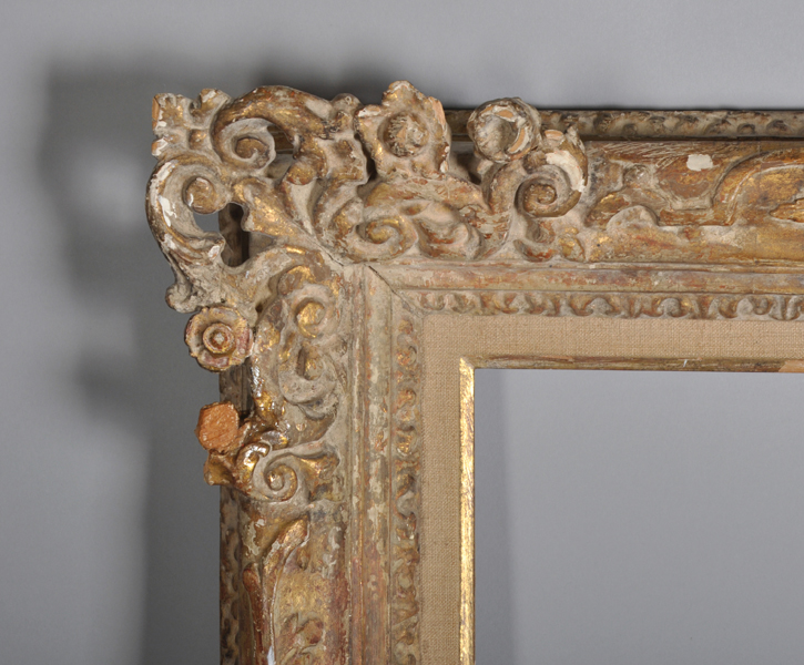 19th Century English School. A Swept Carved Giltwood Frame, 12.5" x 19.5". - Image 3 of 4