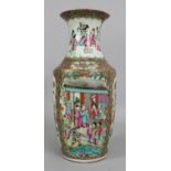 A LARGE 19TH CENTURY CHINESE CANTON PORCELAIN VASE, well painted with figural panels and panels of