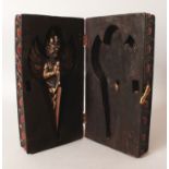 A TIBETAN STYLE BRONZE VAJRA, in a fitted wood box, the box 11.4in x 5.75in x 3.7in high, the