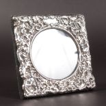 A REPOUSSE SQUARE PHOTOGRAPH FRAME. 4ins x 4ins.