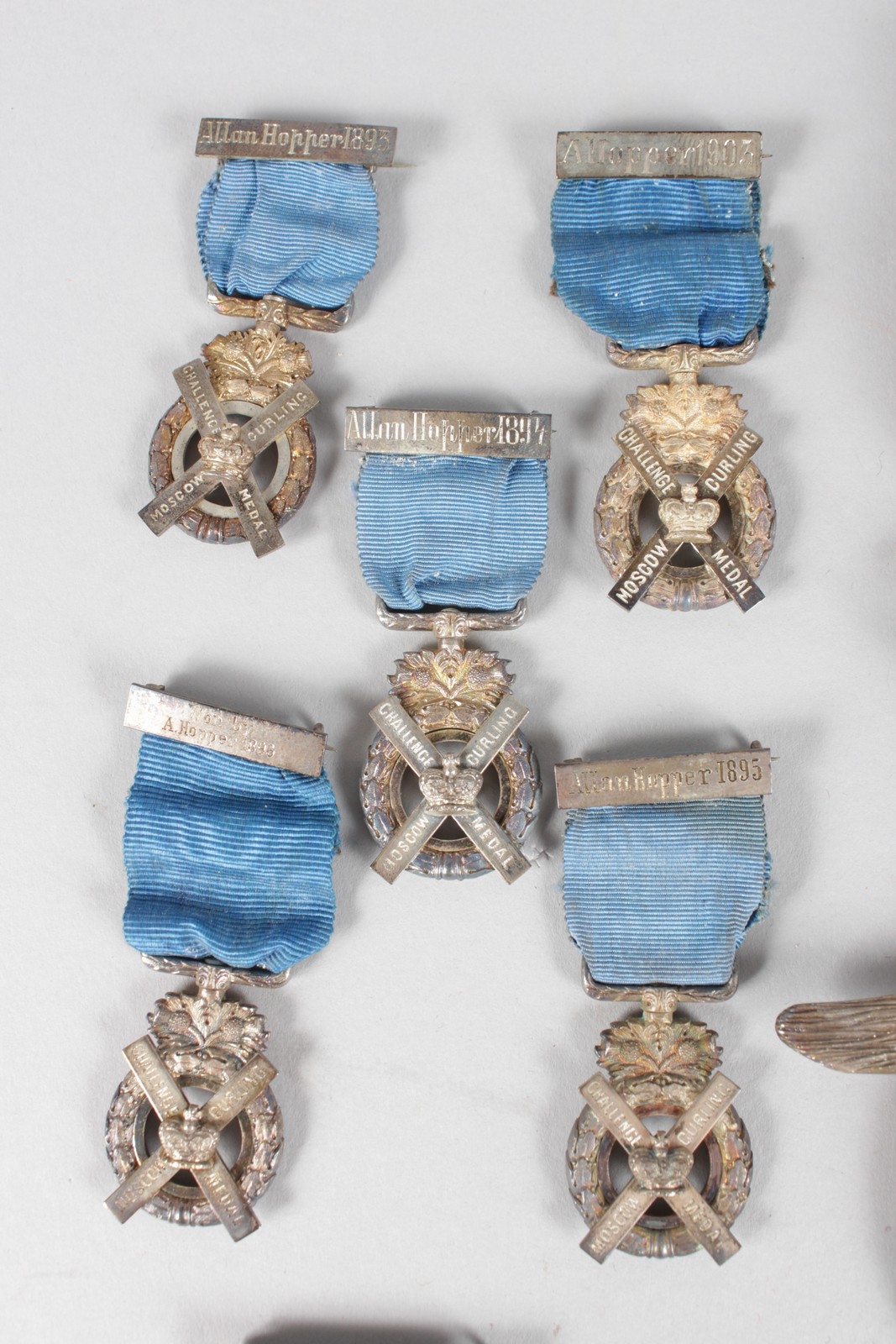 A COLLECTION OF MEDALS won by ALLAN HOOPER, MOSCOW CURLING CLUB, CIRCA. 1890-1910 (11), and five - Image 3 of 7
