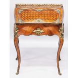 A GOOD 19TH CENTURY KINGWOOD, ORMOLU AND PARQUETRY INLAID BUREAU, IN THE MANNER OF LINKE, with