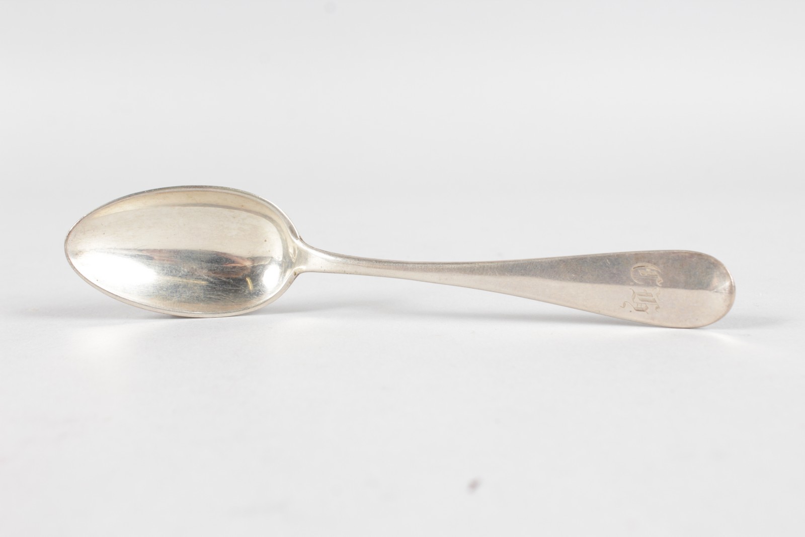 A SET OF SIX RUSSIAN SILVER TEASPOONS. Stamped AO A.C. 1873 84. St George and the Dragon. - Image 2 of 4