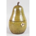 A GOOD PEAR TEA CADDY. 7ins high.