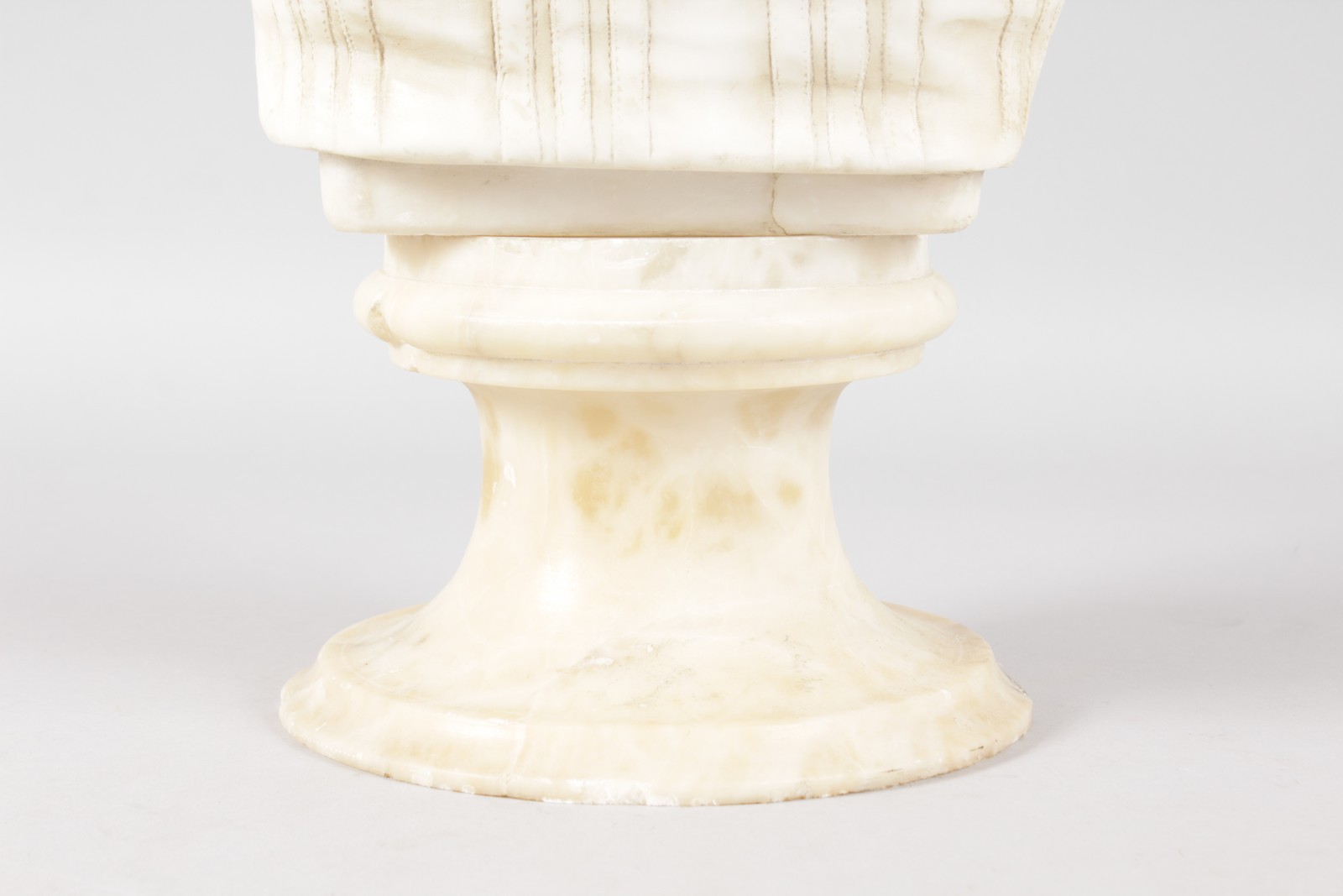 A SUPERB QUALITY 19TH CENTURY FRENCH CARVED WHITE MARBLE BUST OF A YOUNG GIRL, wearing a bonnet, - Image 4 of 7