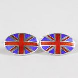 A PAIR OF UNION FLAG CUFFLINKS.