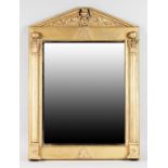 A MASONIC GILDED UPRIGHT MIRROR. 30ins high.