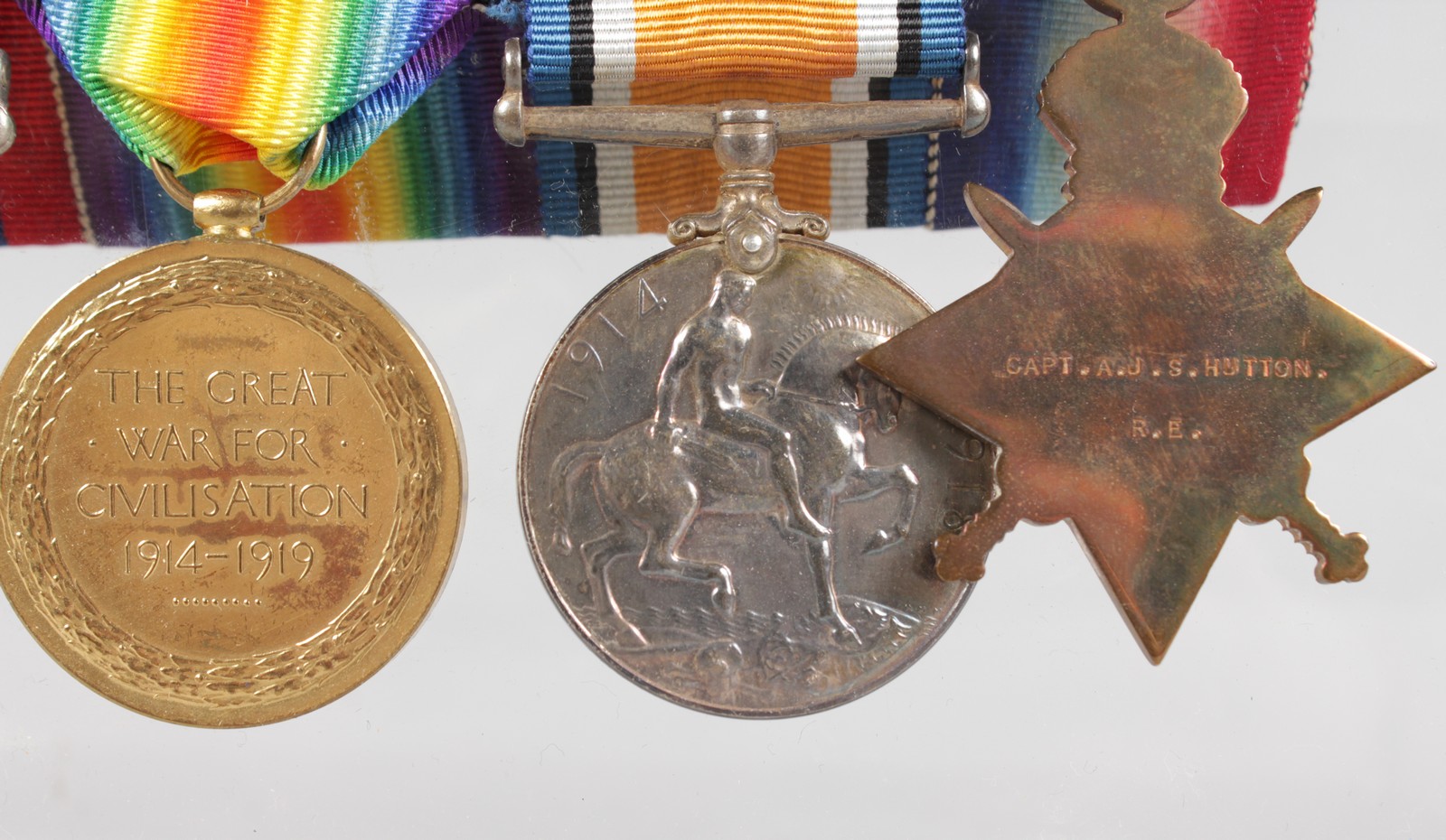 THE MEDALS OF CAPT. A. J. S. HUTTON R.E. 1914-1918 (3), 1910-1935, 1939-1941. - Image 5 of 5