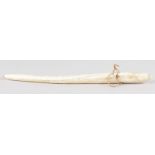 A RARE IVORY SPEARL TIP, 18TH-19TH CENTURY. 14ins long.