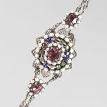 AN ENAMEL AND FILIGREE BRACELET.