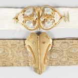 A RUSSIAN ART DECO ENAMELLED BELT AND ANOTHER (2).