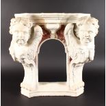 16TH-17TH CENTURY ITALIAN CARVED TWO-COLOUR MARBLE NICHE