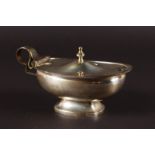 A CONTINENTAL .800 SILVER SAUCE TUREEN AND COVER.