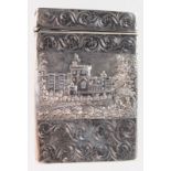 A VICTORIAN CASTLE CALLING CARD CASE. Birmingham. Maker: Taylor & Perry.