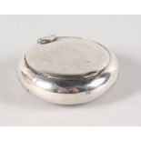 A SILVER CIRCULAR TOBACCO BOX. Birmingham 1906.