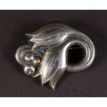 A GEORG JENSEN Ltd. SILVER BROOCH.