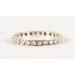 AN 18CT WHITE GOLD AND DIAMOND ETERNITY RING.