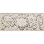 18th Century Italian School. An Ornamental Design, Grey Wash, Unframed, 4.75" x 11.5".