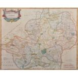 Robert Morden (17th - 18th Century) British. "Hertfordshire", Map, 14.5" x 18".