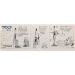 Iain Reid (20th Century) British. "Tramps", Drawn by 'Fiddy', Print, 5" x 13.5".