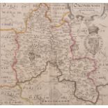 Christopher Saxton (16th - 17th Century) British. "Oxoniensis", Map, Unframed, 10.75" x 11.5,