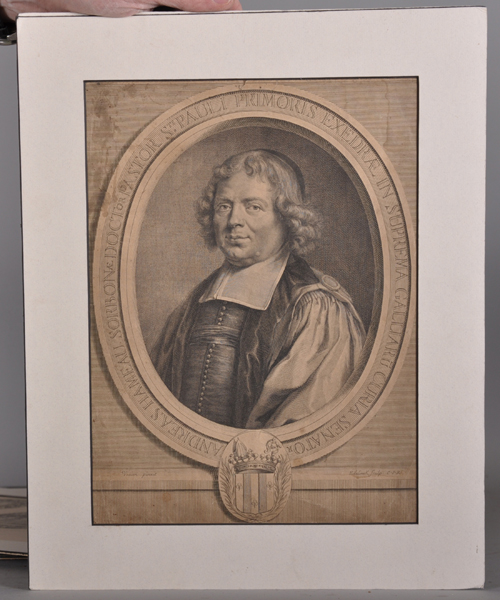 Gerard Edelinck (1640-1707) Flemish. Portrait of a Man, Engraving, Unframed, 13" x 9.5", together - Image 2 of 6