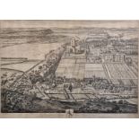 Johannes Kip (c.1653-1722) Dutch. "The Prospect of Nottingham, From the East", Engraving, 13" x 19",