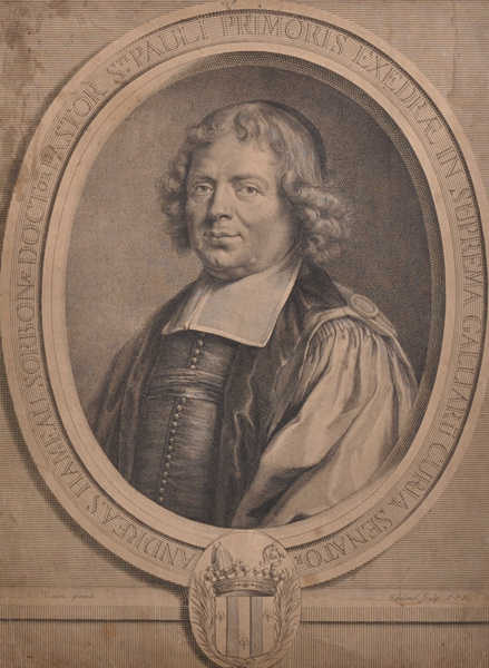 Gerard Edelinck (1640-1707) Flemish. Portrait of a Man, Engraving, Unframed, 13" x 9.5", together