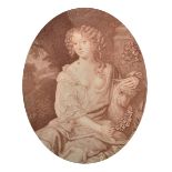 After Peter Lely (1618-1680) Dutch/British. Portrait of Eleanor Gwynn", Engraving by John Ogborne,