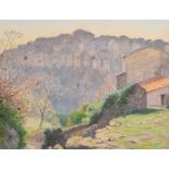 Charles Joshua Kelsey (1870-1960) British. "Evening Mist, Tourettes-sur-Loupe", Pastel, Signed,