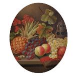 Circle of William E... D... Stuart (act.1846-1858) British. Still Life of Fruit and a Jug on a