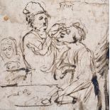 Circle of Rembrandt van Rijn (1606-1669) Dutch. Tobias Curing the Blindness of Tobit, Pen and Ink,