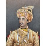 19th Century Anglo Indian School. A Noble in Princely Robes, Watercolour, 7.5" x 5.75".