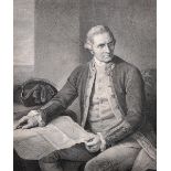 Nathaniel Dance (1735-1811) British. "Captain James Cook", Engraved by John Keyse Sherwin (1751-